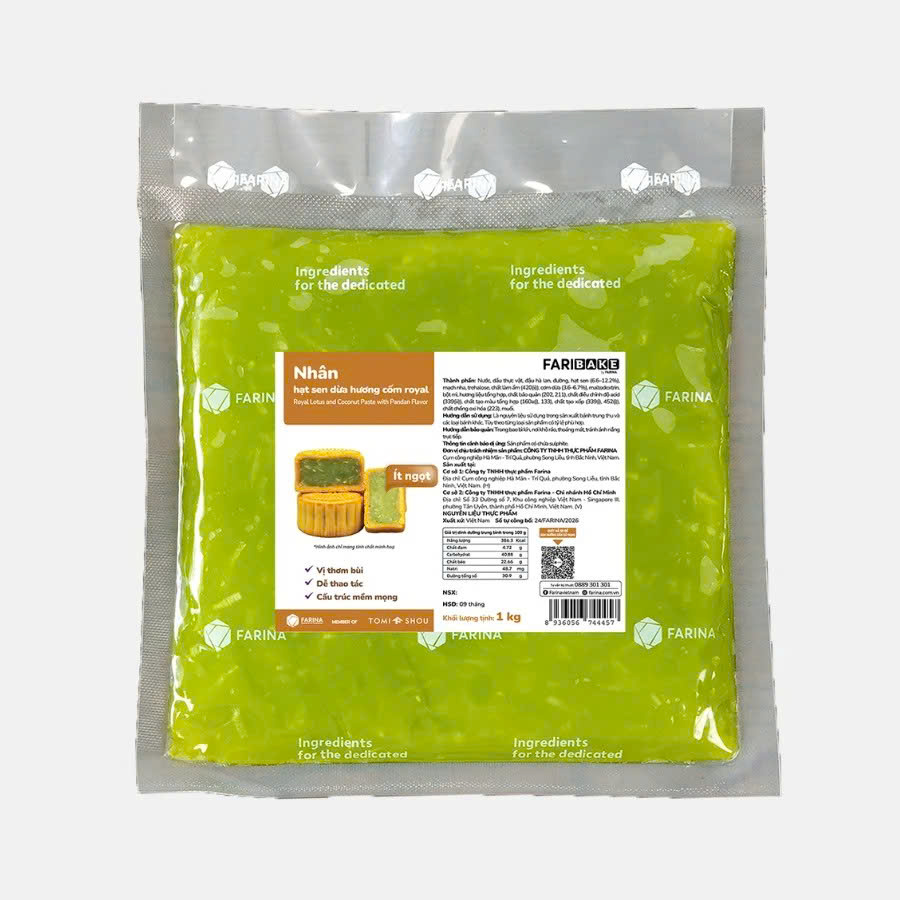 Nhân hạt sen dừa hương cốm royal 1kg