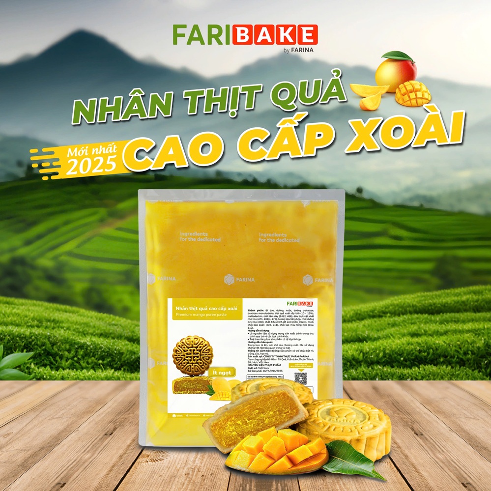 Nhân trung thu thịt quả cao cấp xoài Faribake 500g