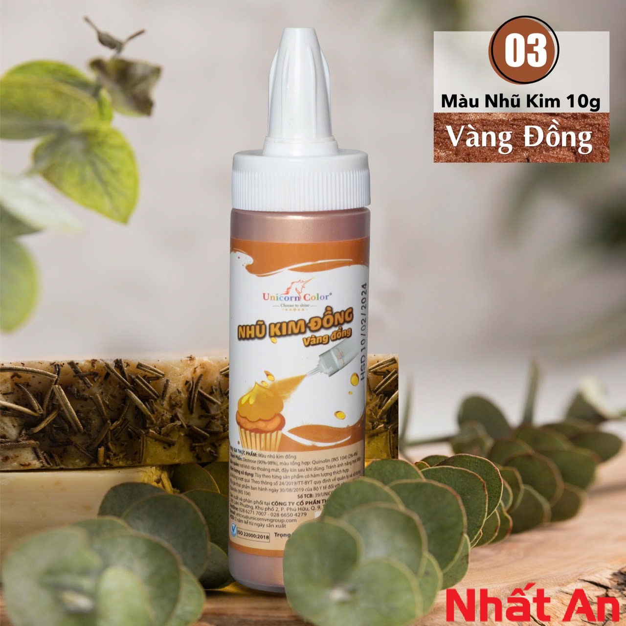 Màu nhũ kim đồng Unicorn 10gr