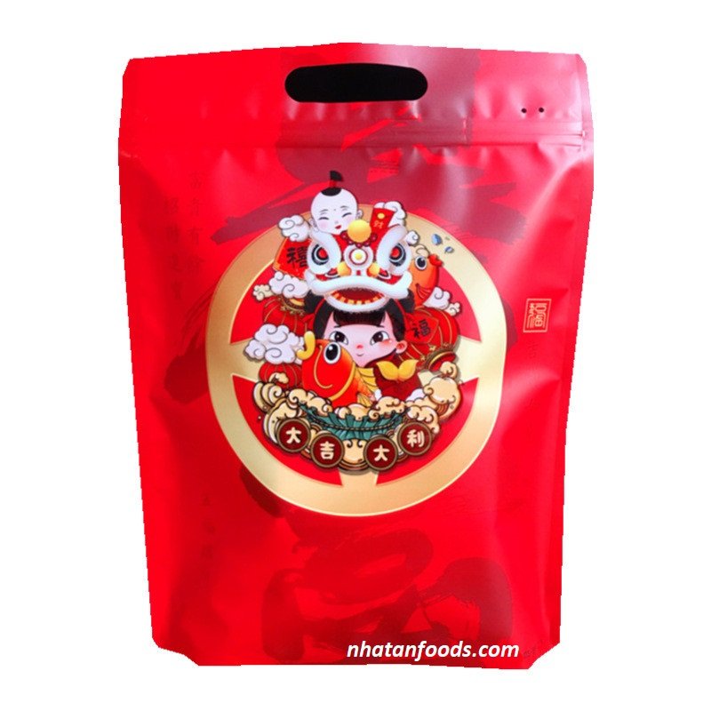 Túi zip lớn màu đỏ