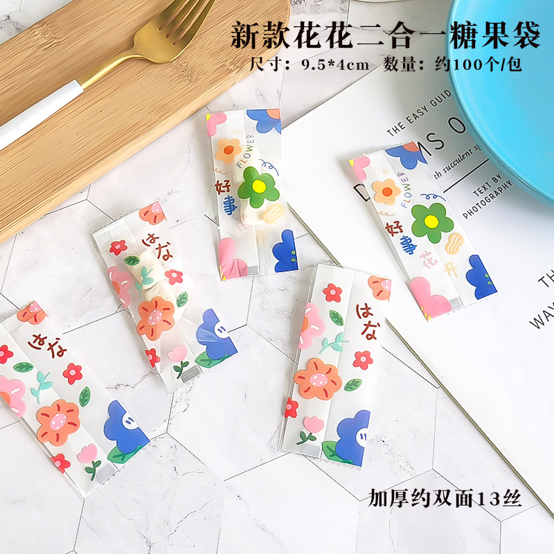 Túi kẹo nougat hoa mùa xuân 100 túi