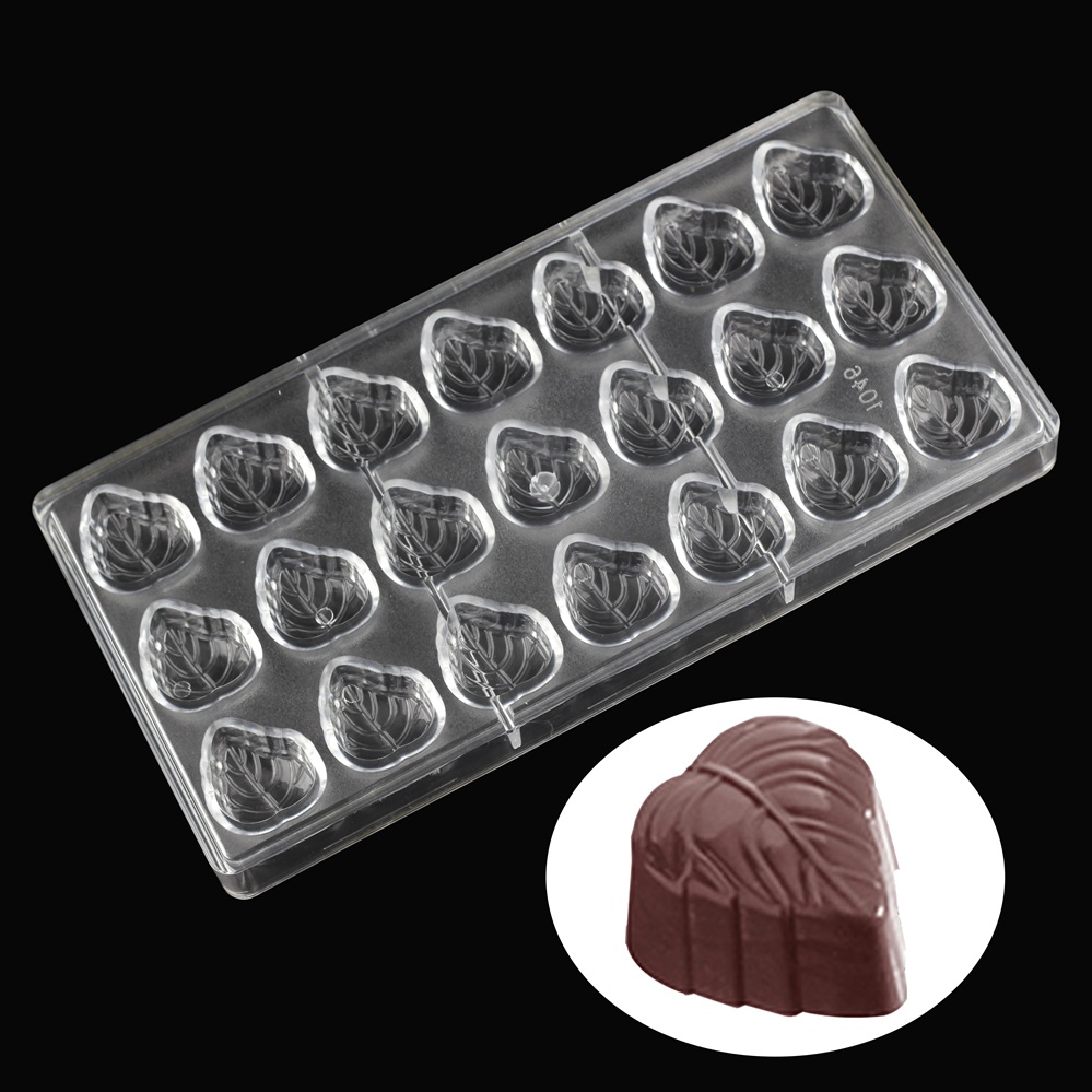 1046 - Khuôn socola bonbon hình chiếc lá bầu