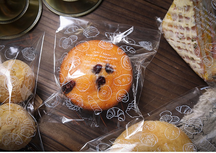 Túi dán bánh mì ngọt, đựng bánh kẹo 15x18cm - 100 cái