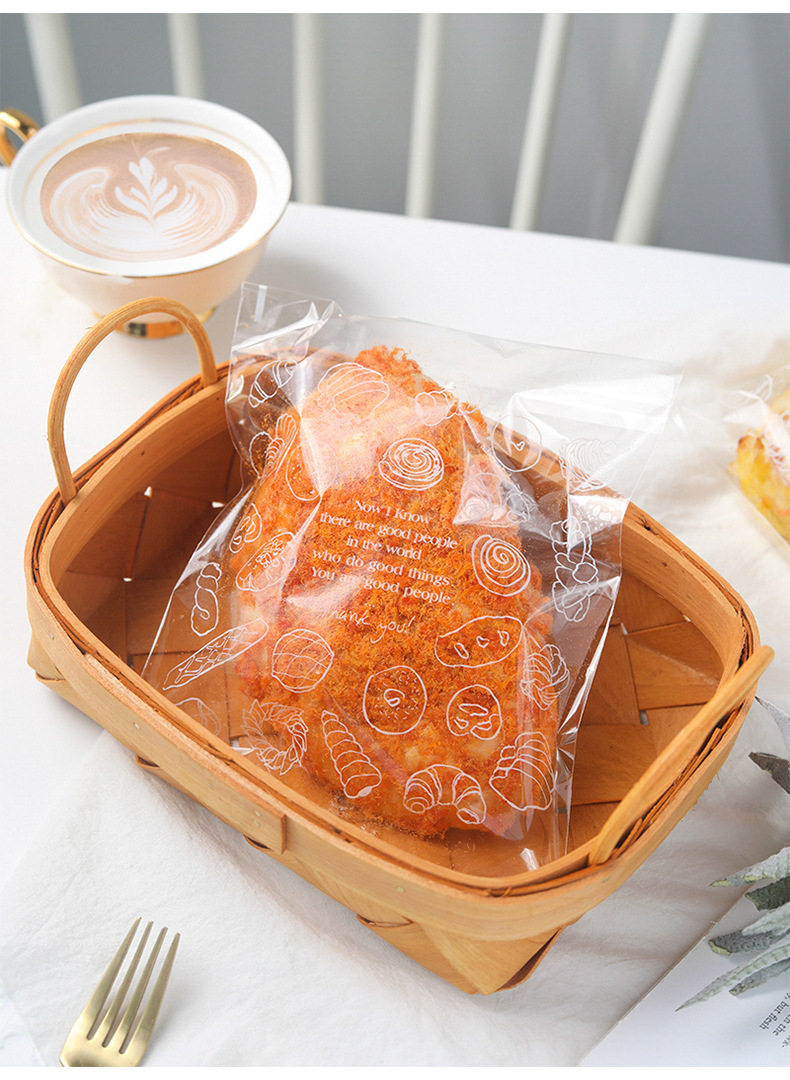 Túi dán bánh mì ngọt, đựng bánh kẹo 15x18cm - 100 cái