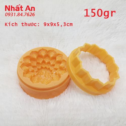 Khuôn bánh trung thu sen tháp tròn Vĩnh Trường (150gr/ 200gr)