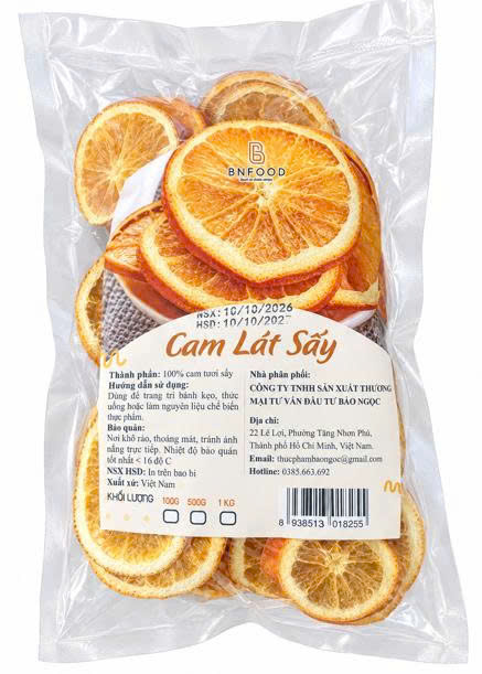 Cam lát vàng sấy khô 100gr & 1kg