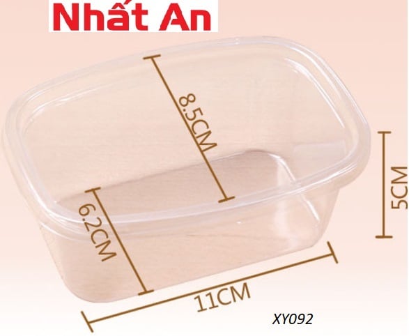 Hộp nhựa trong chữ nhật PET XY092