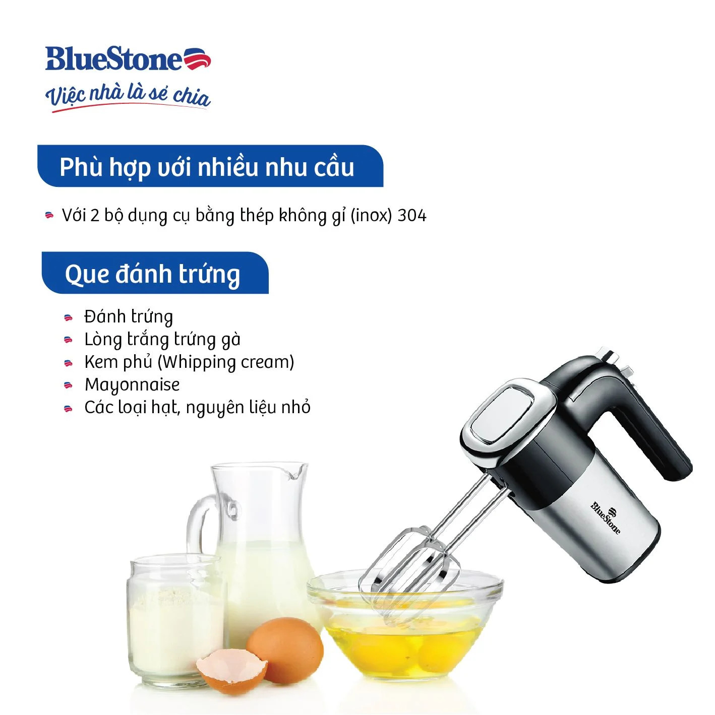 Máy đánh trứng BlueStone HBM - 6338