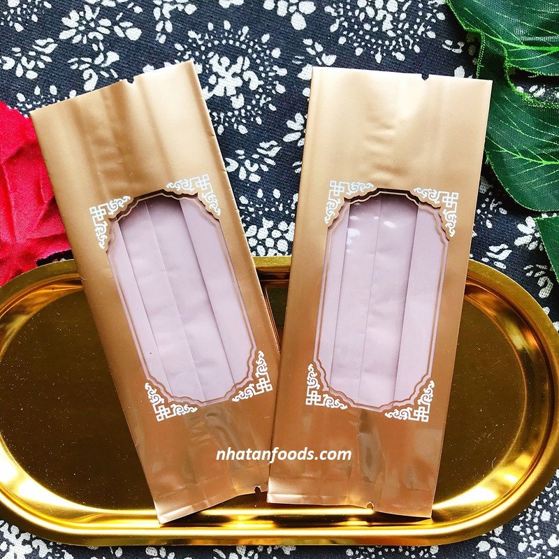 Túi bánh dứa màu Nâu- có khung trong thấy bánh