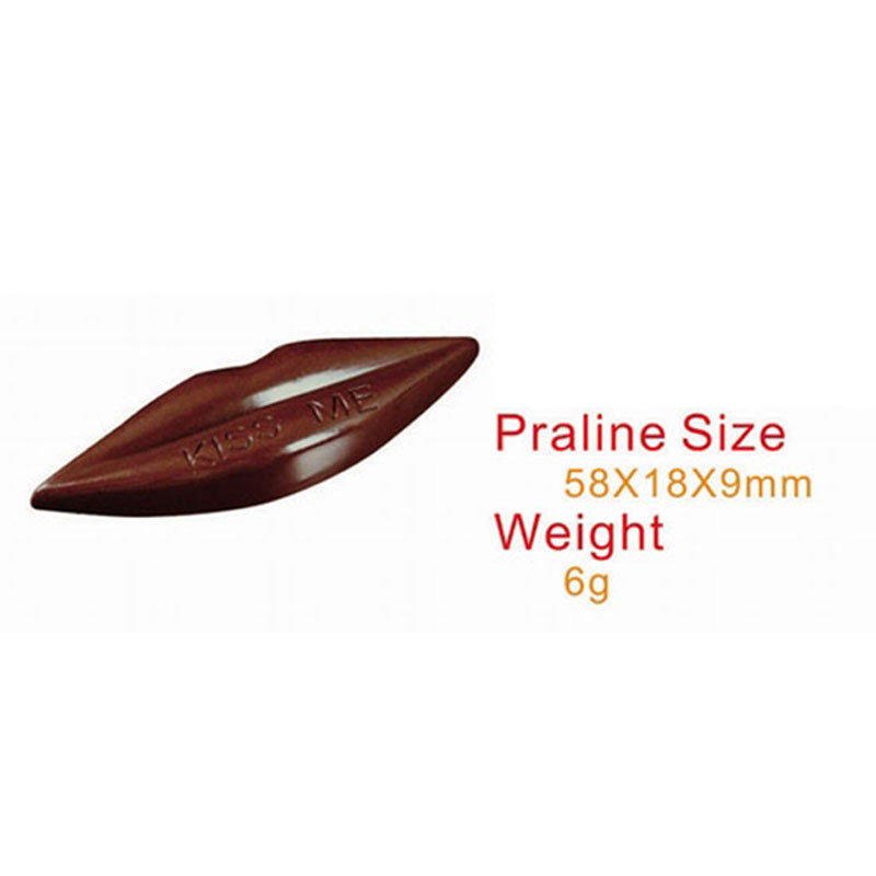 2050 - Khuôn socola bonbon hình đôi môi dài