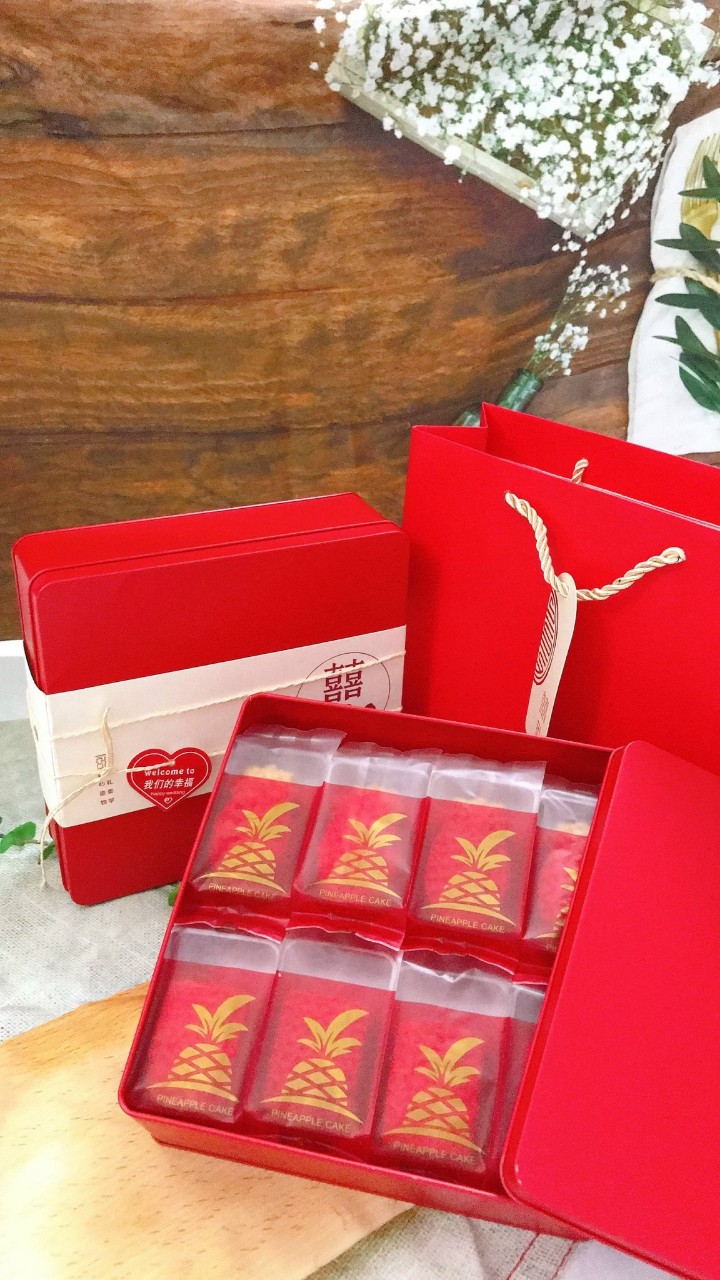 Túi bánh dứa thắt eo (có 2 màu) (50 túi/xấp)