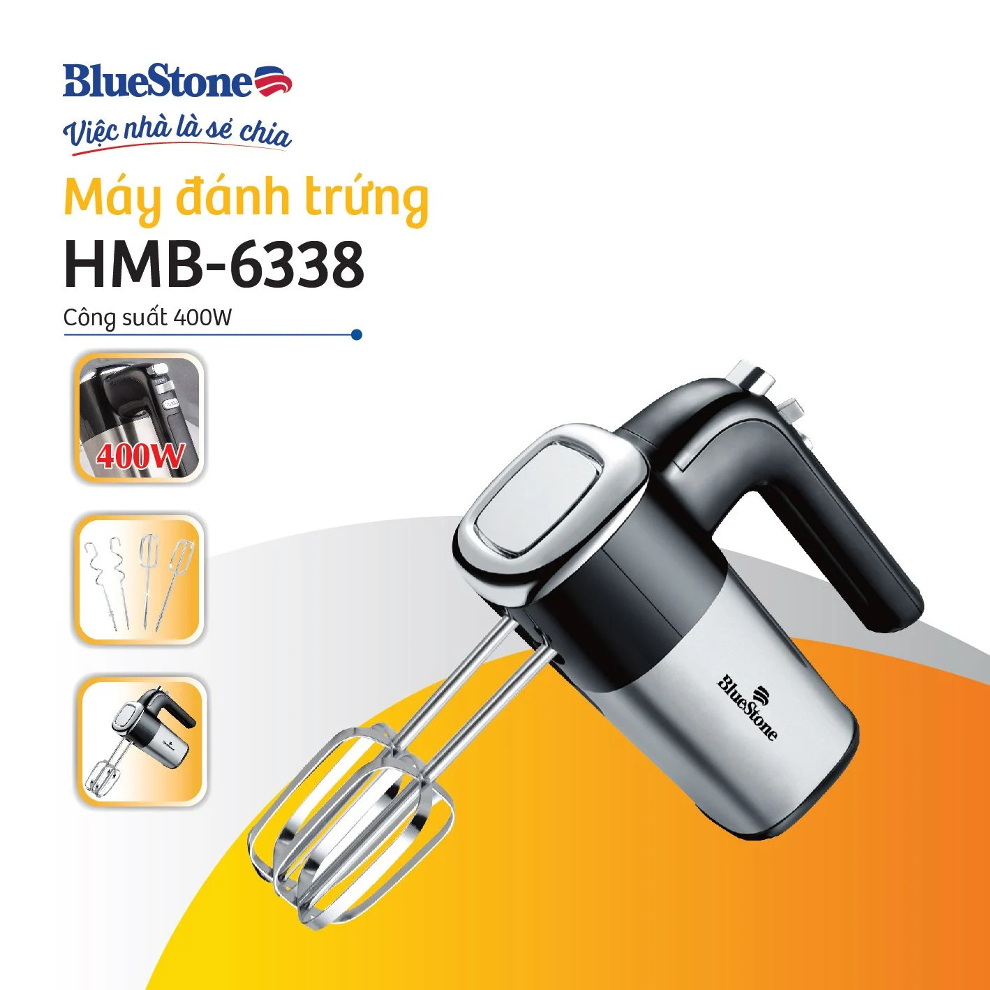 Máy đánh trứng BlueStone HBM - 6338