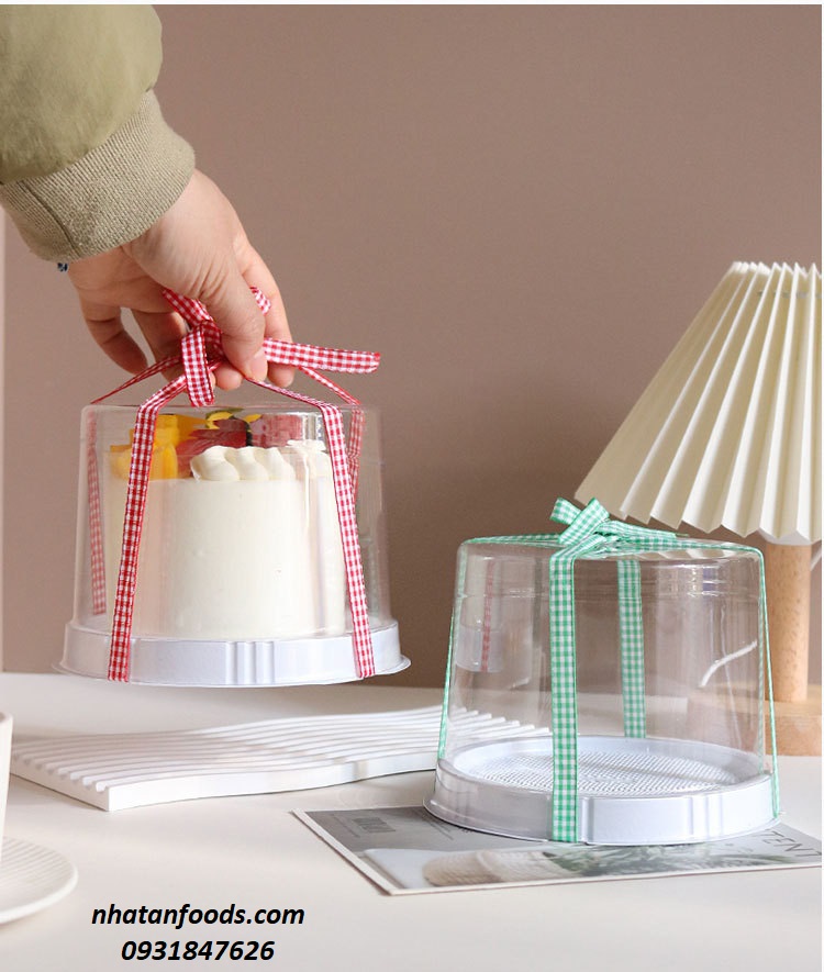 Hộp nhựa tròn đế trắng SX-V01 (có 3 size)