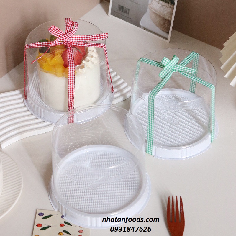 Hộp nhựa tròn đế trắng SX-V01 (có 3 size)