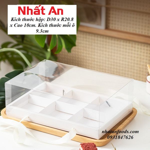 Hộp mica đựng bánh 6 ngăn