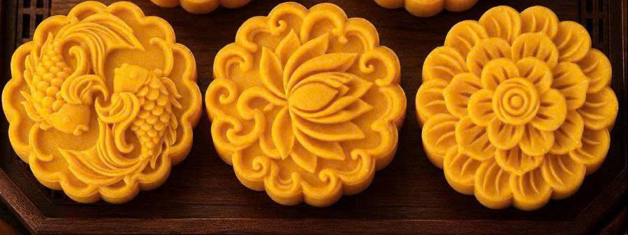 Khuôn trung thu 5 mặt tròn song ngư lộc thọ 200gr - 230gr