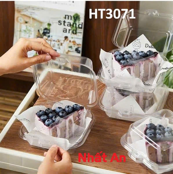Hộp Nhựa Bento Vuông Trong Suốt HT3071