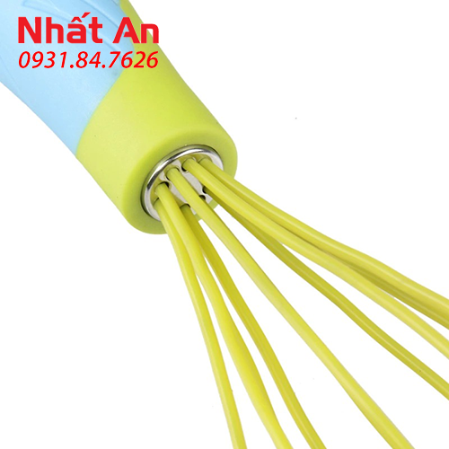 Dụng cụ đánh trứng silicone cầm tay/ Phới đánh trứng silicone 25cm