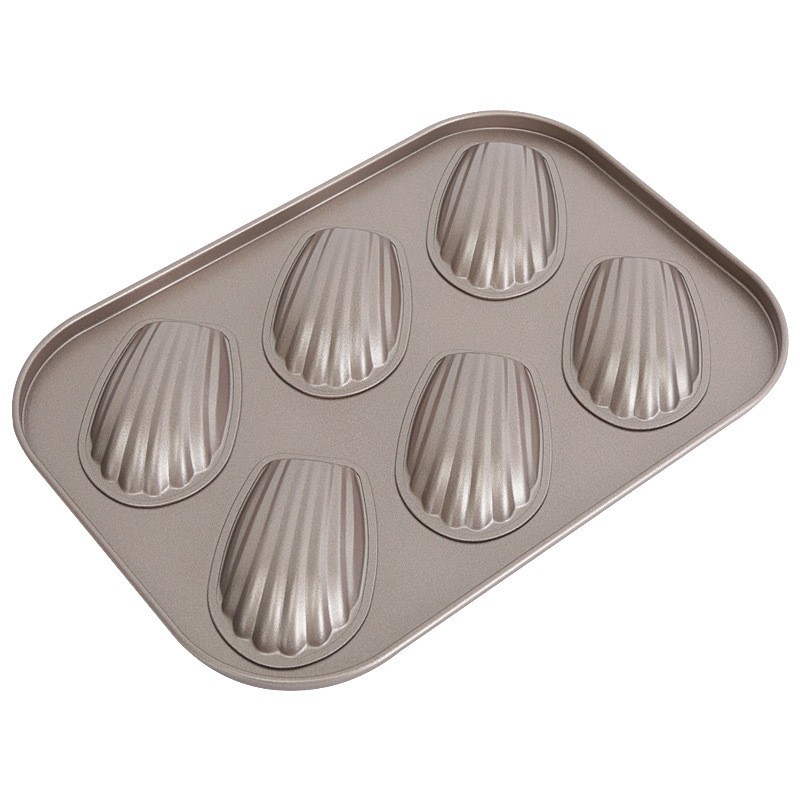 Khuôn 6 bánh madeleine vỏ sò dài