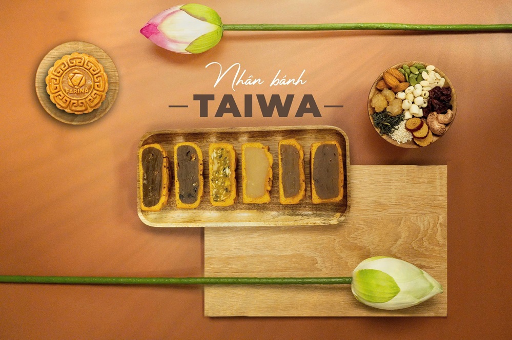 Nhân trung thu hạt sen trà Ô Long cao cấp Taiwa Farina 500gr