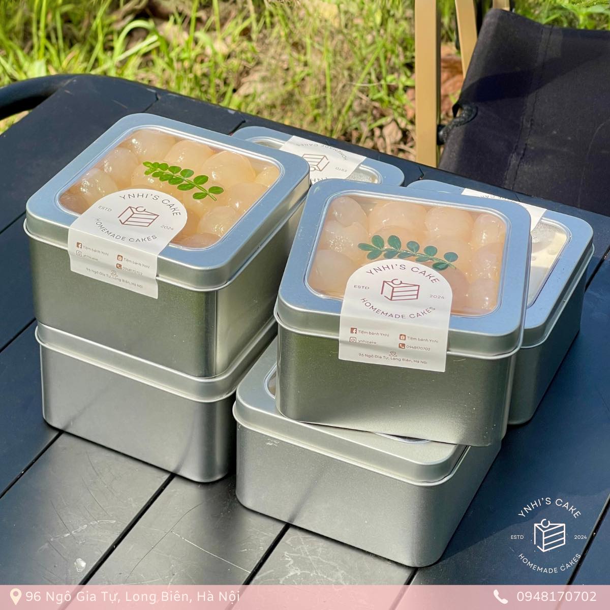 Hộp thiếc vuông HT7402 9x5.5cm