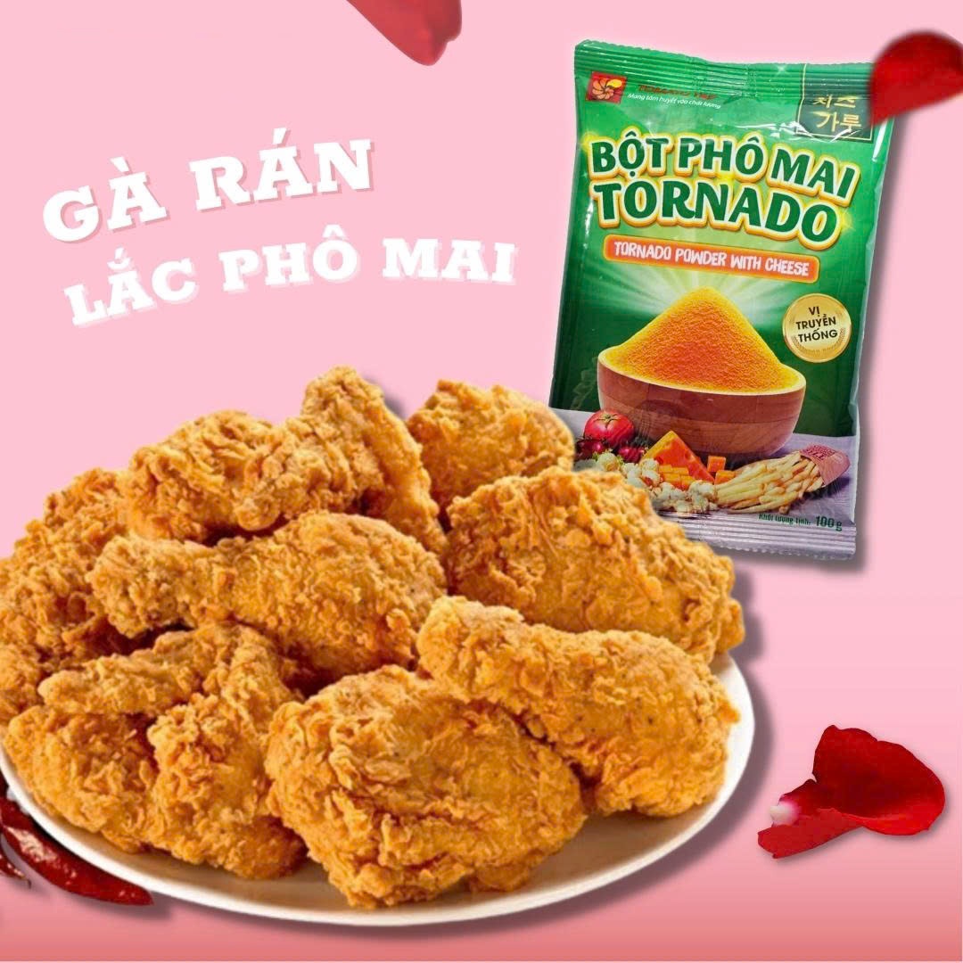 Bột Phô Mai lắc cam Tornado Vị Truyền Thống 100gr & 1kg