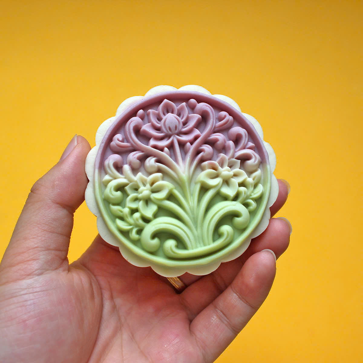 Khuôn Trung Thu 4 mặt chim cá sen 125gr
