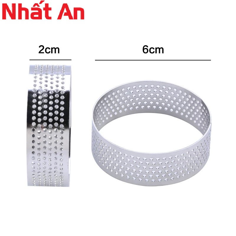 Khuôn ring tart có lỗ hình tròn 6cm - 8cm - 10cm