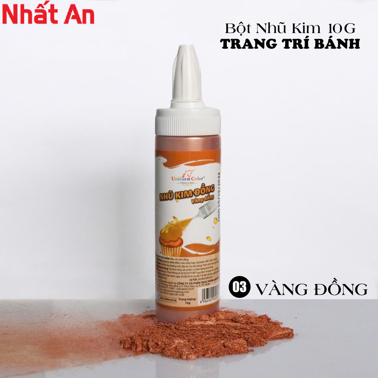 Màu nhũ kim đồng Unicorn 10gr