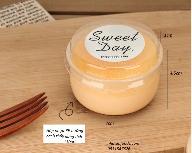 Hủ nhựa PP dẻo pudding (7x4.5cmx1cm)