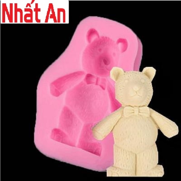 Khuôn silicone 4D con gấu