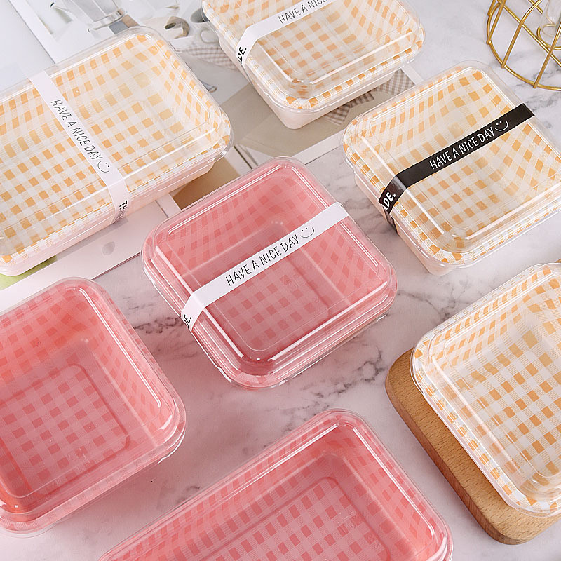 Hộp nhựa Caro hình vuông màu cam