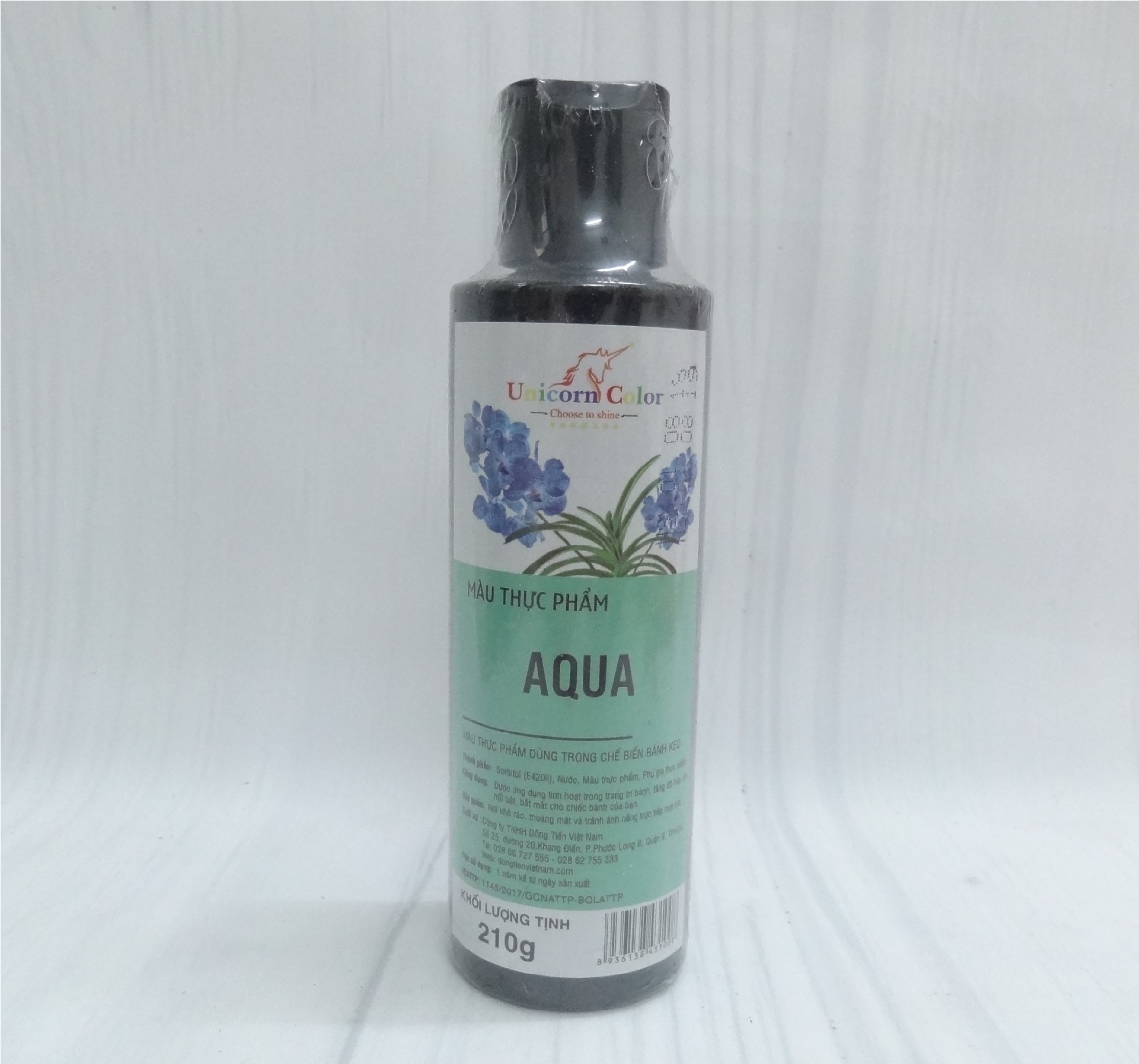 Màu nước xanh aqua unicorn 210gr