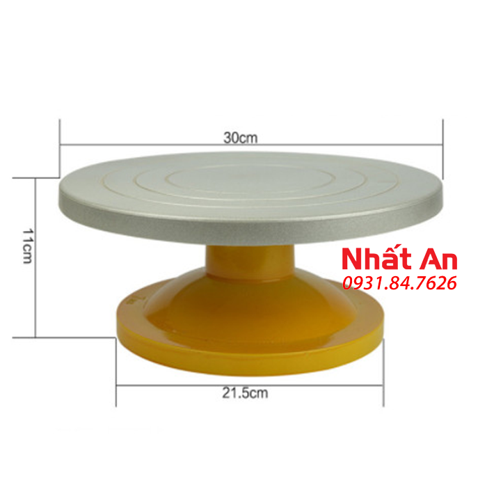 Bàn xoay đúc đế vàng 30cm