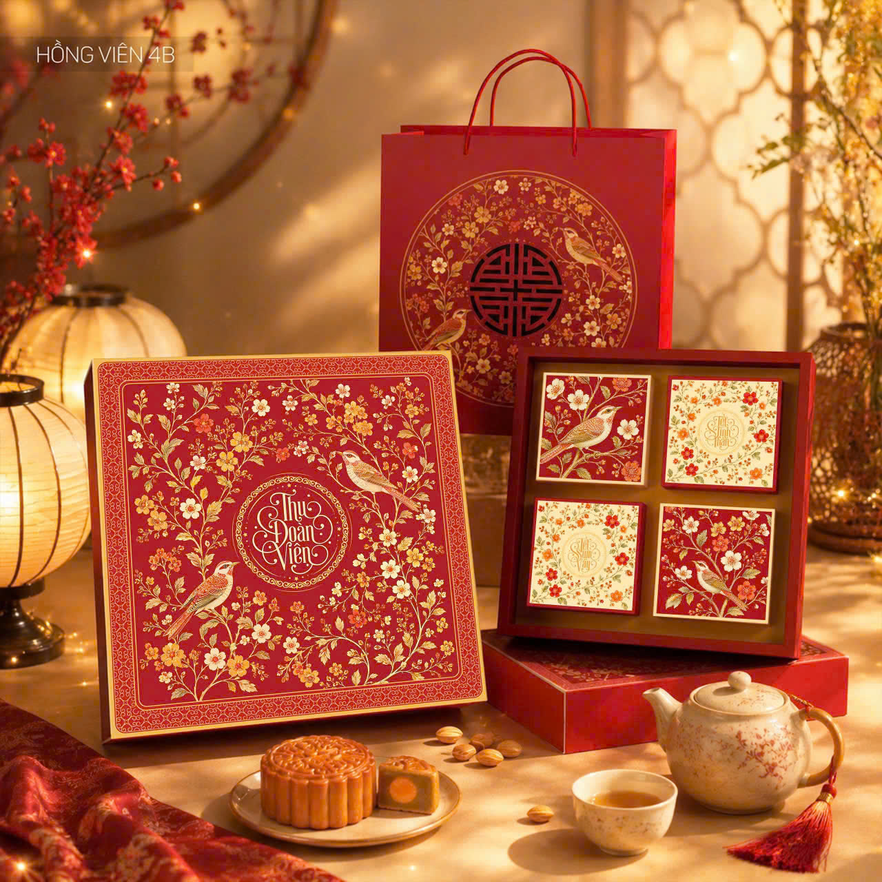 Hộp trung thu hồng viên 4B