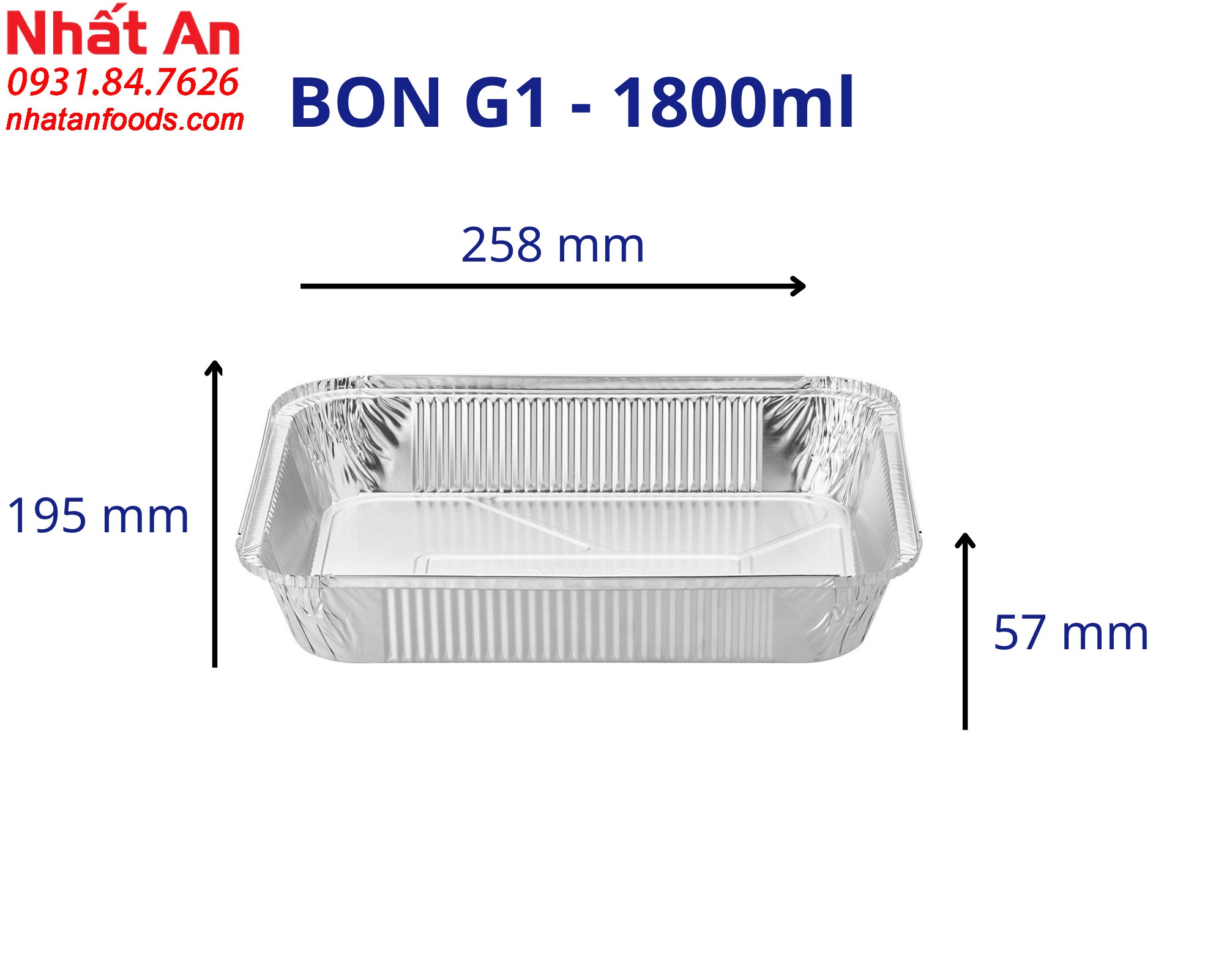 Khay giấy bạc hình chữ nhật kèm nắp giấy - Có 5 size - Set 10 cái