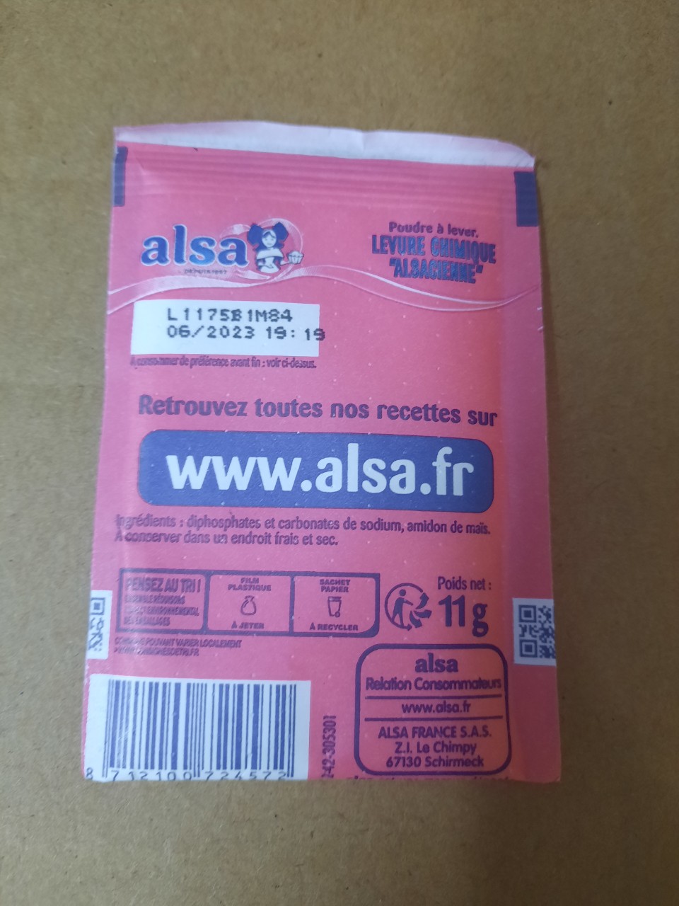 Bột nổi Alsa Pháp 11gr | Baking powder