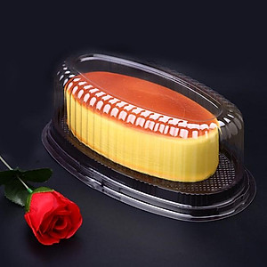 Hộp nhựa oval pet đế đen F70