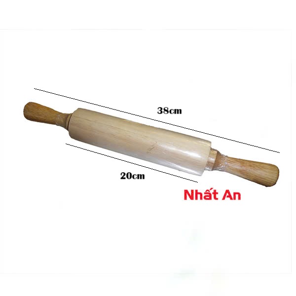 Cán bột gỗ trục xoay 38cm