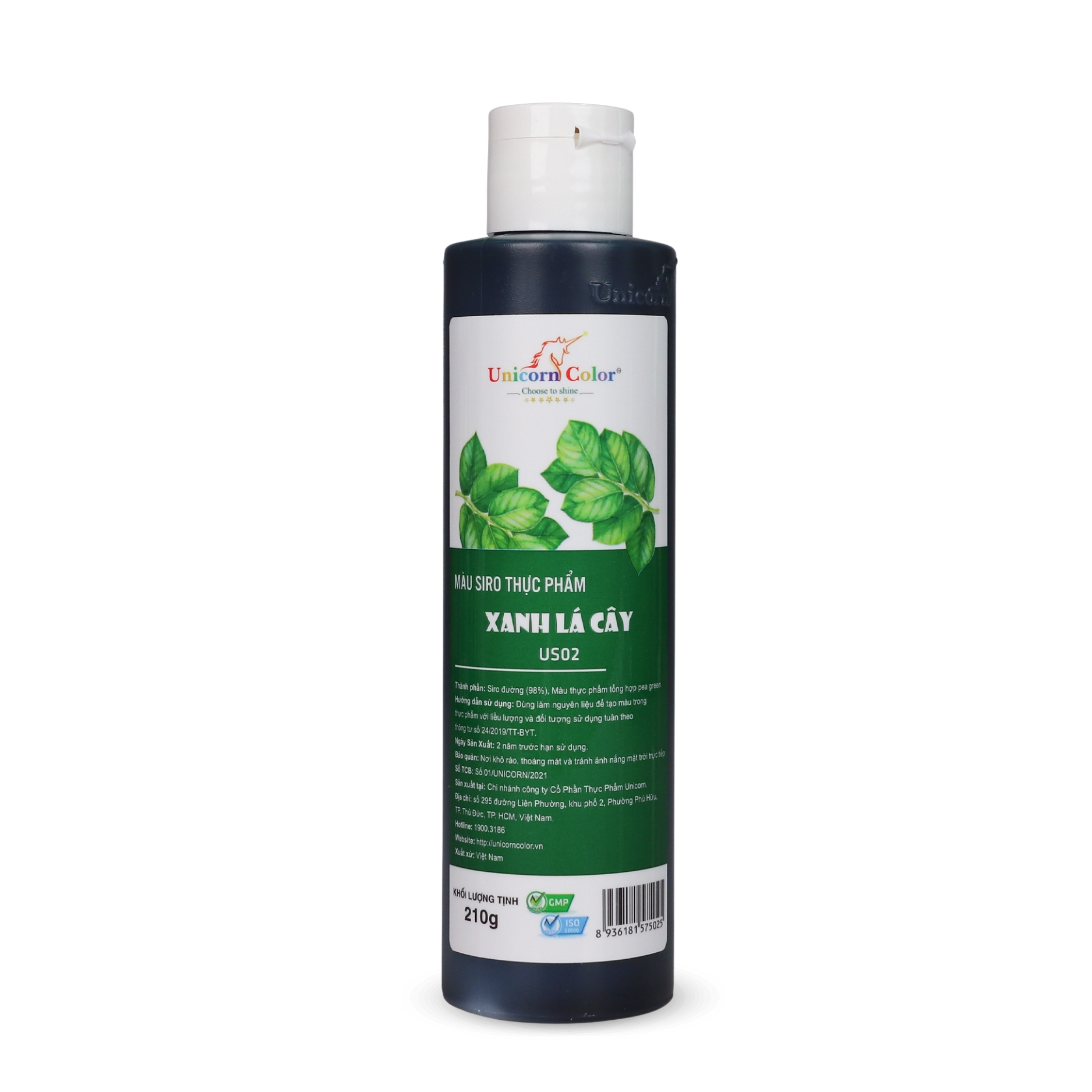 Màu nước xanh lá cây unicorn 210gr