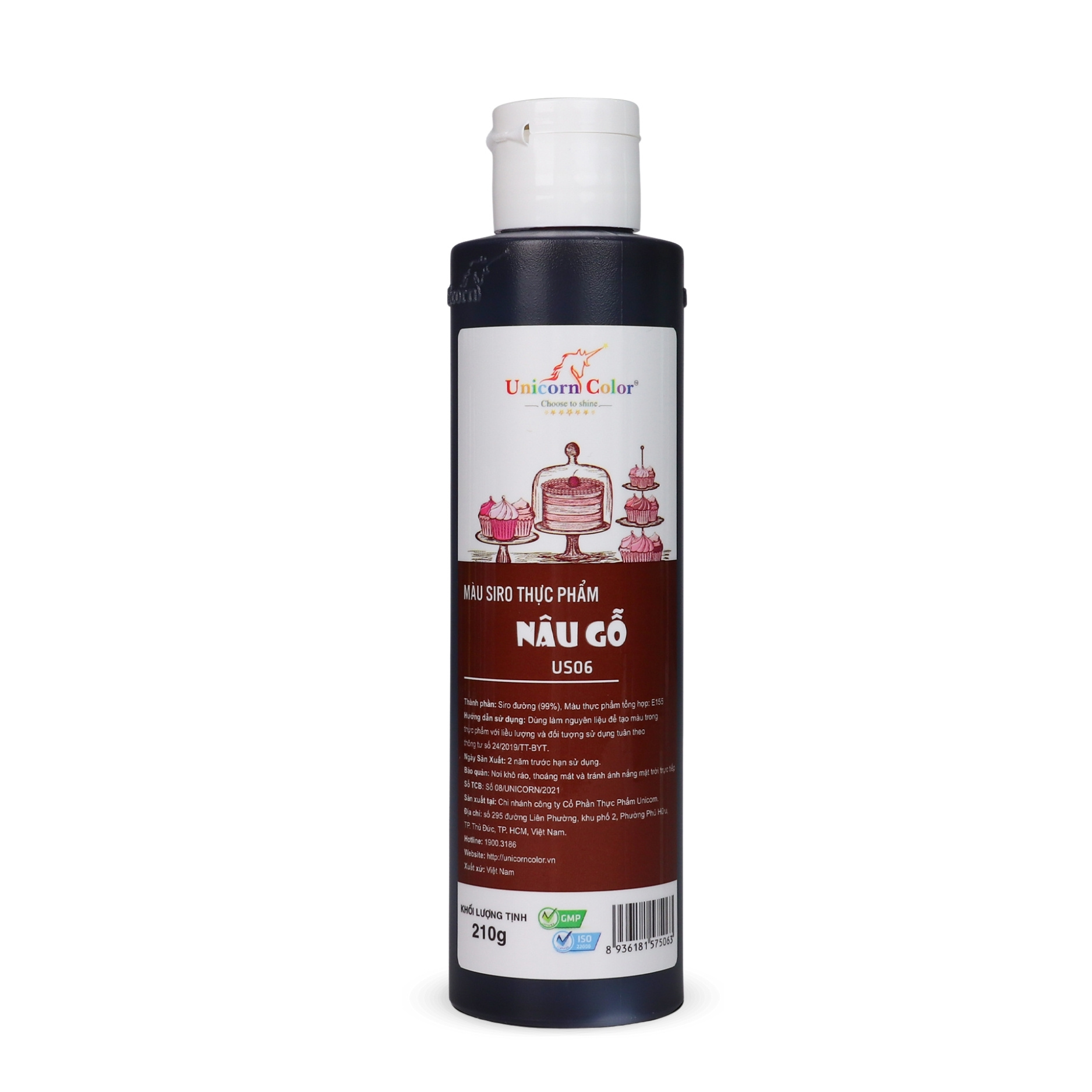 Màu nước nâu gỗ unicorn 210gr