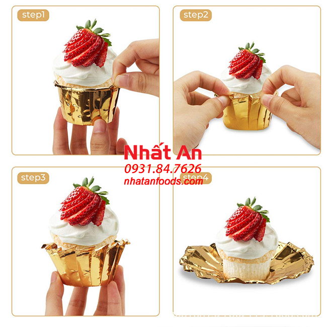 Chén giấy / cup giấy xếp li size nhỏ 50 cái, có 3 màu