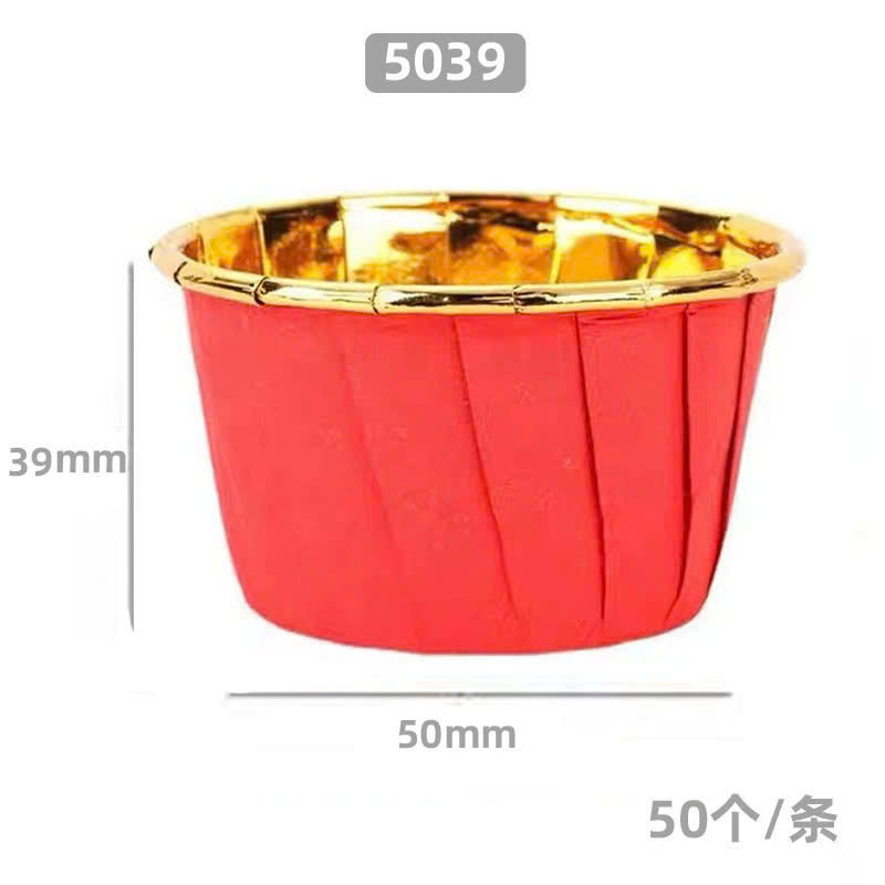 Cup giấy / chén giấy nướng bánh màu đỏ vàng 50 cái