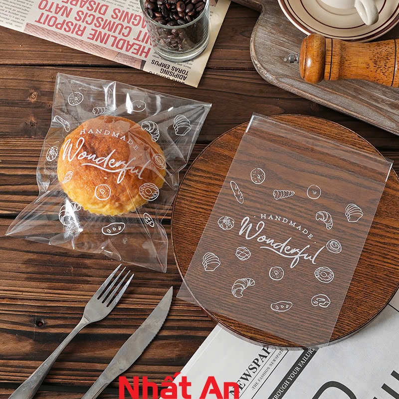 Túi dán bánh mì ngọt Wonderful 15*18*3cm