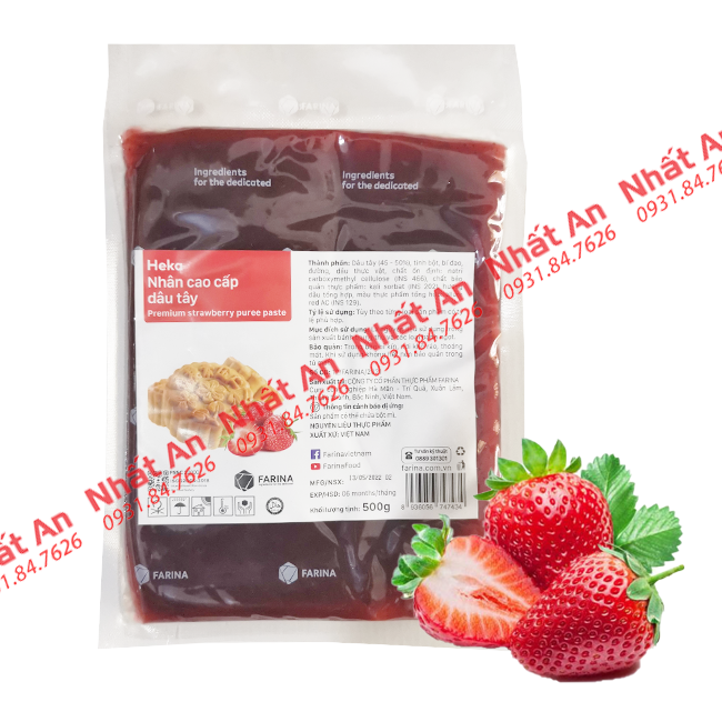 Nhân trung thu Dâu tây cao cấp HEKA FARINA 500gr