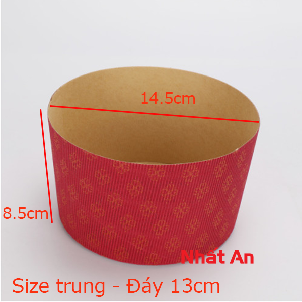 Khuôn giấy panettone / cup giấy Panettone màu đỏ (Có 3 size)