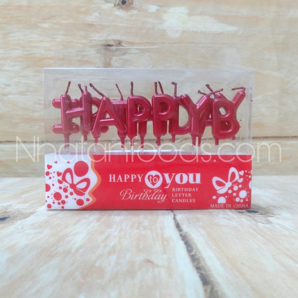 Nến chữ HAPPY BIRTHDAY (có nhiều màu)