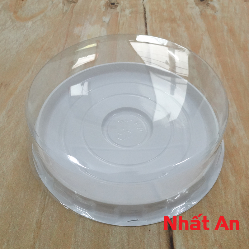Hộp nhựa tròn đế trắng HH25 (16cm)