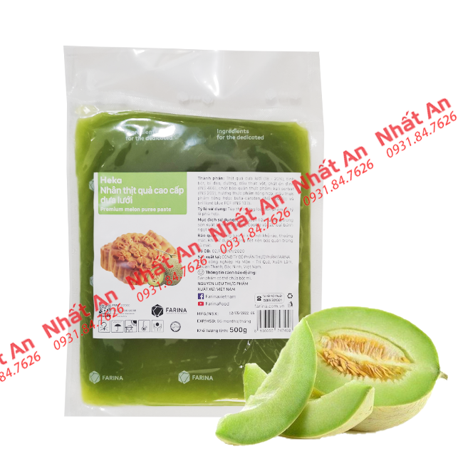 Nhân trung thu hương vị Dưa lưới cao cấp HEKA FARINA 500gr