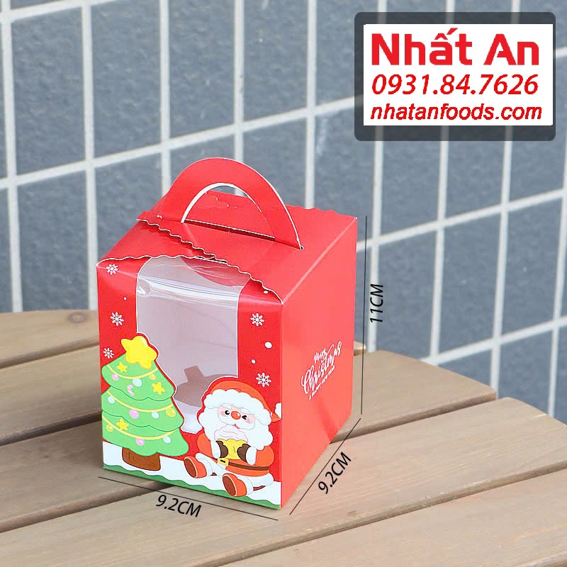 Hộp cupcake 1 bánh Giáng Sinh Noel